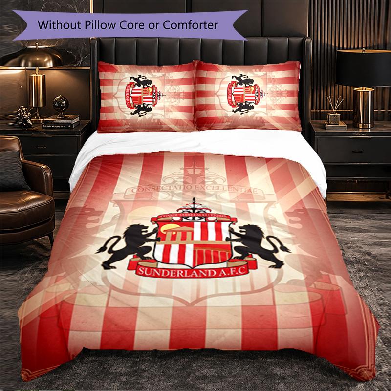 Biancheria da letto a tema Sunderland Set 3 pezzi Copripiumino Biancheria da letto decorativa per camera da adolescente Decorazione per la casa