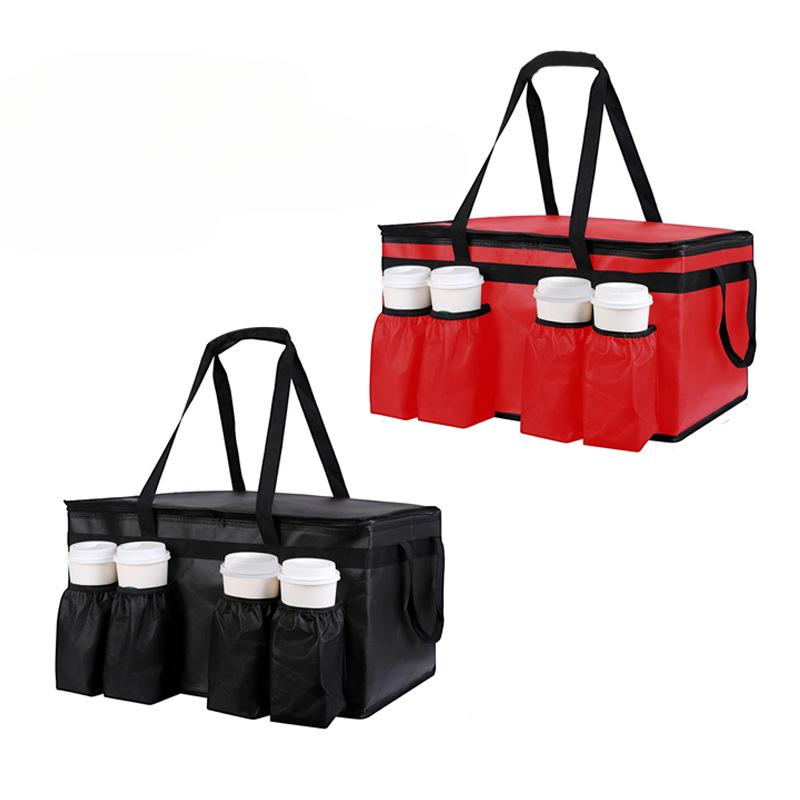 1pcs New Portable Large-capacity Non-woven Insulation Bag Outdoor Picnic Insulation Bag with Milk Tea Cup Insulation Bag