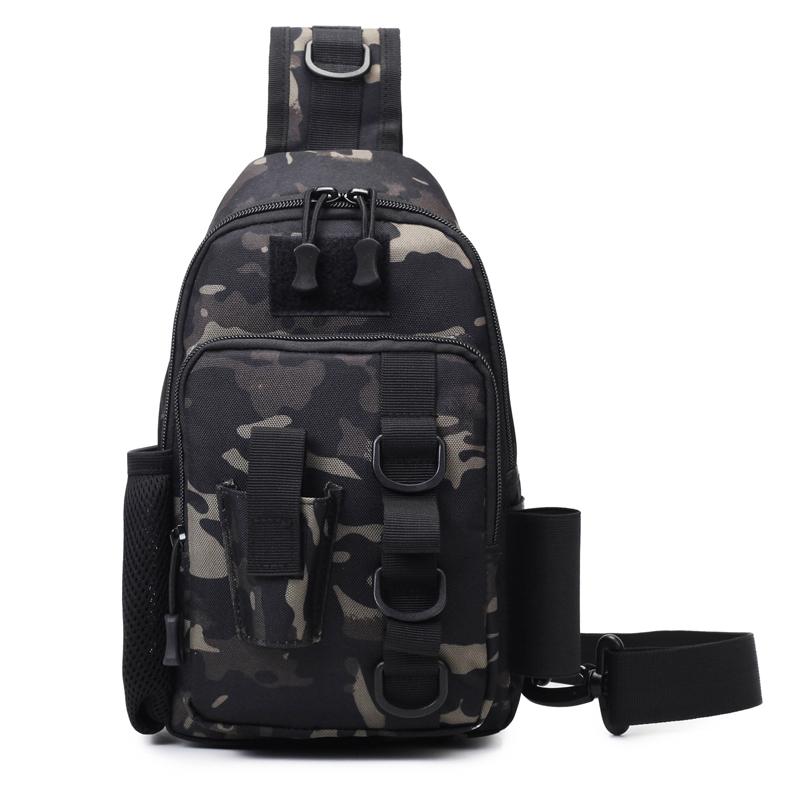 Ny Luya Brystveske Multifunksjonell Utendørs Sport Fritid Taktikk Lerret Crossbody-veske Vanntett Bærbar Oppbevaringsveske for Fiskestang