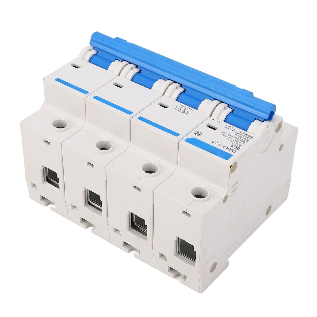 Hutschienen-Leistungsschalter 4-polig 400V 80A Vielseitiger Sicherheitsschutz Schwer entflammbar Trenner