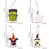 Wooden Halloween Unique Ghost Pumpkin Hanging Ornaments Perfect For Spooky Decor Party