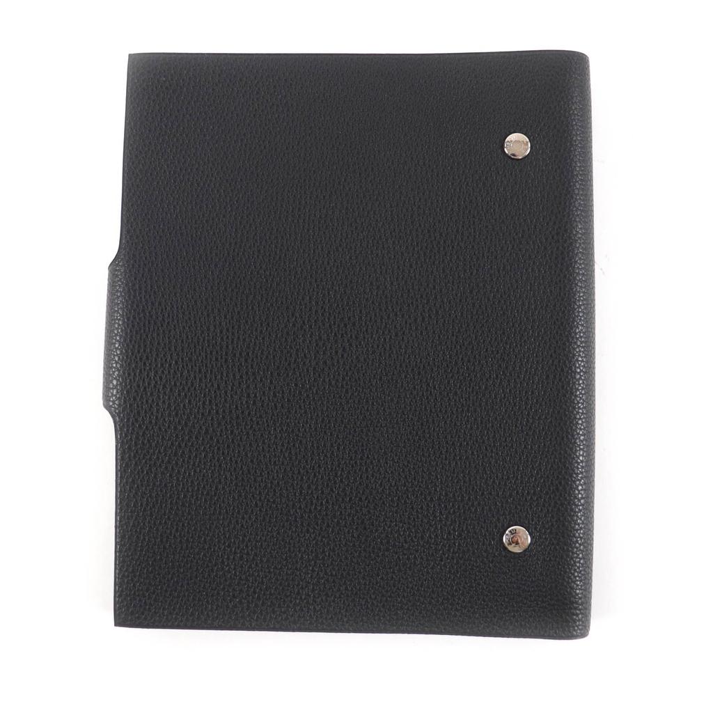 Excellent HERMES Notebook cover Yuris GM With refill black Togo Leather Women Used
