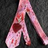 Y2K Romantic Neck Scarf Vintage Women's Neck Tie Unique Heart Flame Tie  Fashion Accessory