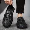 Men's Casual Shoes Crocodile Pattern Leather Men's Classic British Style Loafers Men Party Wedding Flats