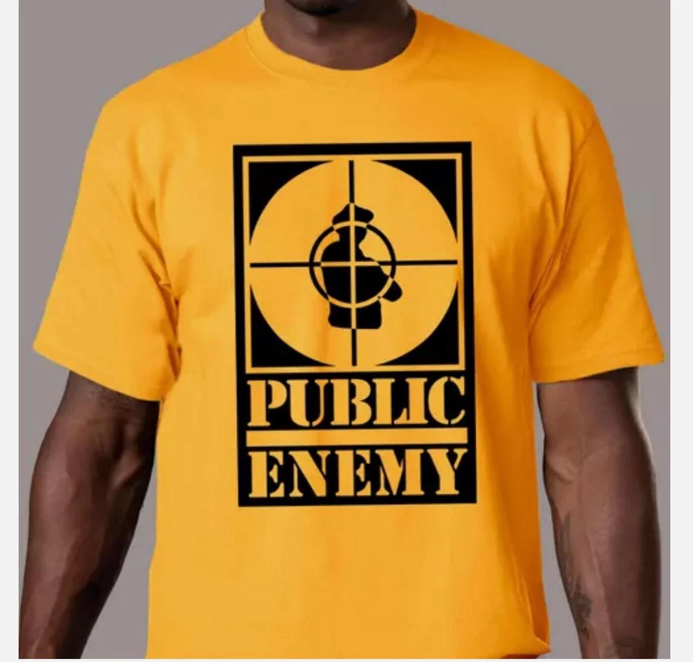 

Public Enemy - Rebirth of a Nation Big Logo Gold All Size Unisex T-Shirt 4XL