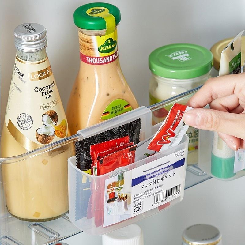 1Pcs Sliced Cheese Holder For Fridge, Refrigerator Side Door Organizer, Hanging Storage For Kitchen, Storing Seasoning Box