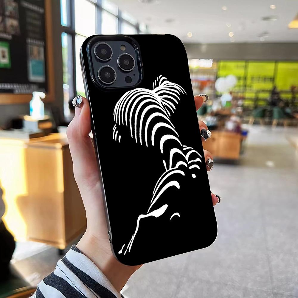 

Artistic Lines Body Phone Case for iPhone 17 16 15 14 Plus 13 12 11 Pro Max X XS XR 7 8 Bold Graphic TPU Protective Cover Funda iPhone 12 чёрный