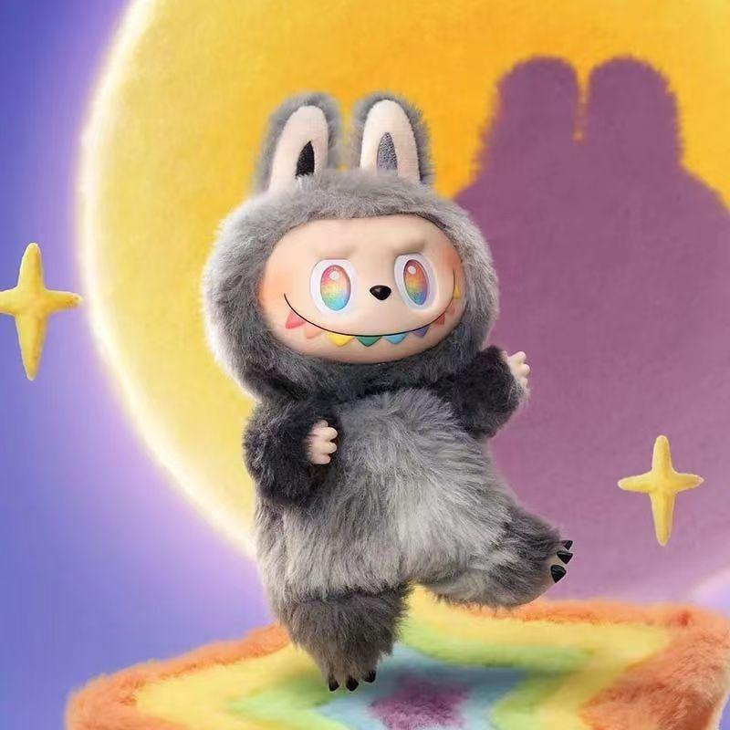 Drei Generationen Labubu Macaron Plüschpuppe Tide Play Herzanhänger Serie Plüschtiere