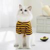 Spring and Summer Thin Striped Bipods Into Cat Anti-hair Loss Teddy Bear Air-conditioned Room Warm Cat Pet Clothes