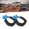 2 Pcs 13mm Soft Shackle 44092 Lbs Breaking Force High Tear Resistance Portable Soft Recovery Tow Strap for Truck SUVs Offroad Vehicels