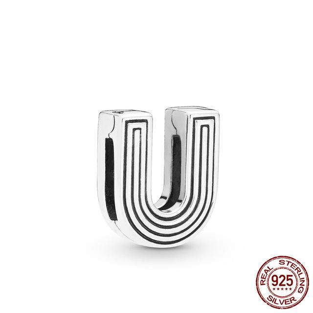New Copper A-Z26 English Letter Bonded Beads That Can Be Freely Combined Are Fit For Flat Bracelets Diy Fine Jewelry
