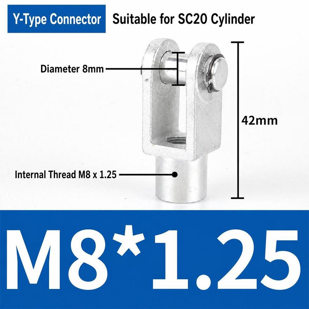 1Pcs M6 M8 M12 M16 M20 Threaded Pneumatic Cylinder Clevis for Cylinder Rod Connecting