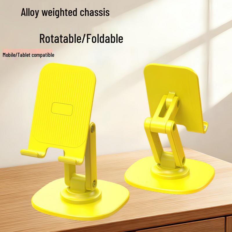 360° Rotatable Metal Folding Phone Stand for Live Streaming and Online Classes