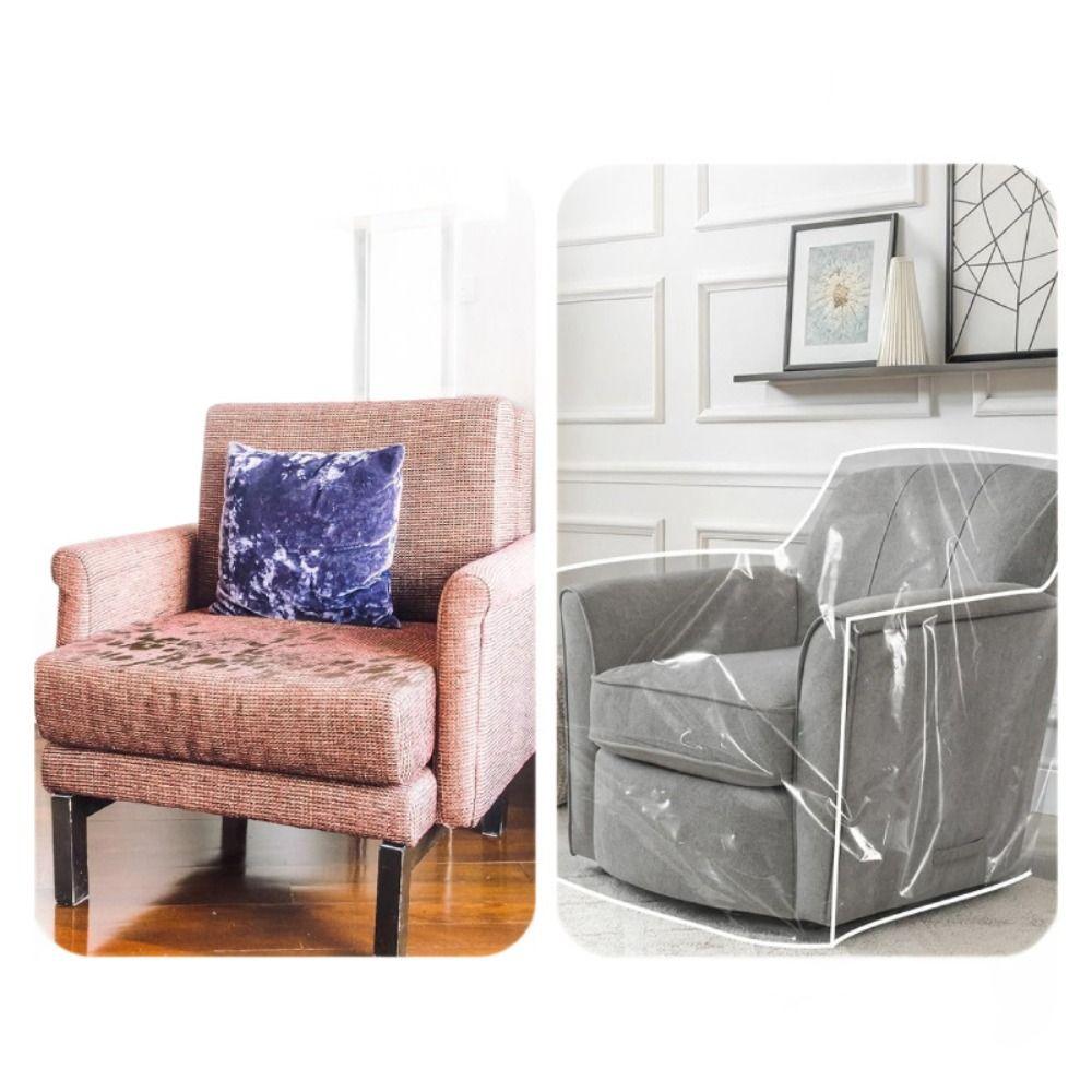 Transparent Sofa Slipcover Plastic Armchair Slipcover Durable Couch Cover  Pets Protection