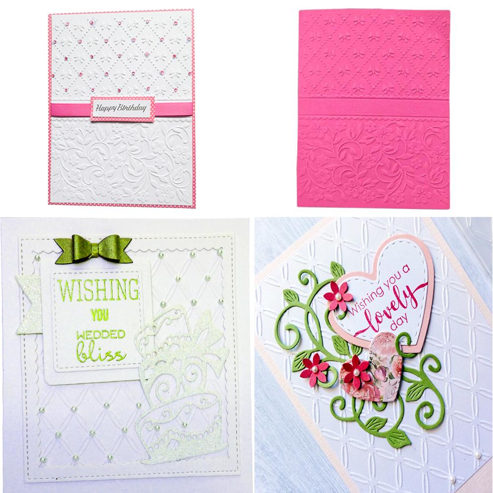 3D Embossing Folders Flower Plastic Material for Handmade Paper Card Photo Album Scrapbooking Stencil Mold Resuable Multipurpose