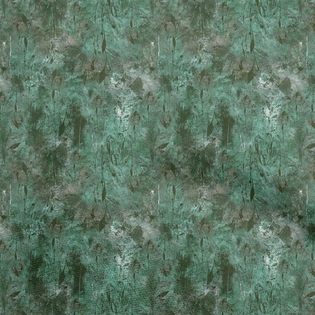 oneOone Cotton Flex Dusty Teal Green Fabric Watercolor Floral Sewing Craft Projects Fabric Prints By Yard 40 Inch
