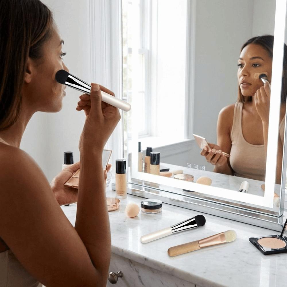 Portable Face Mask Brush Flat Head Concealer Brush Blending Tool Foundation Brush Facial Makeup