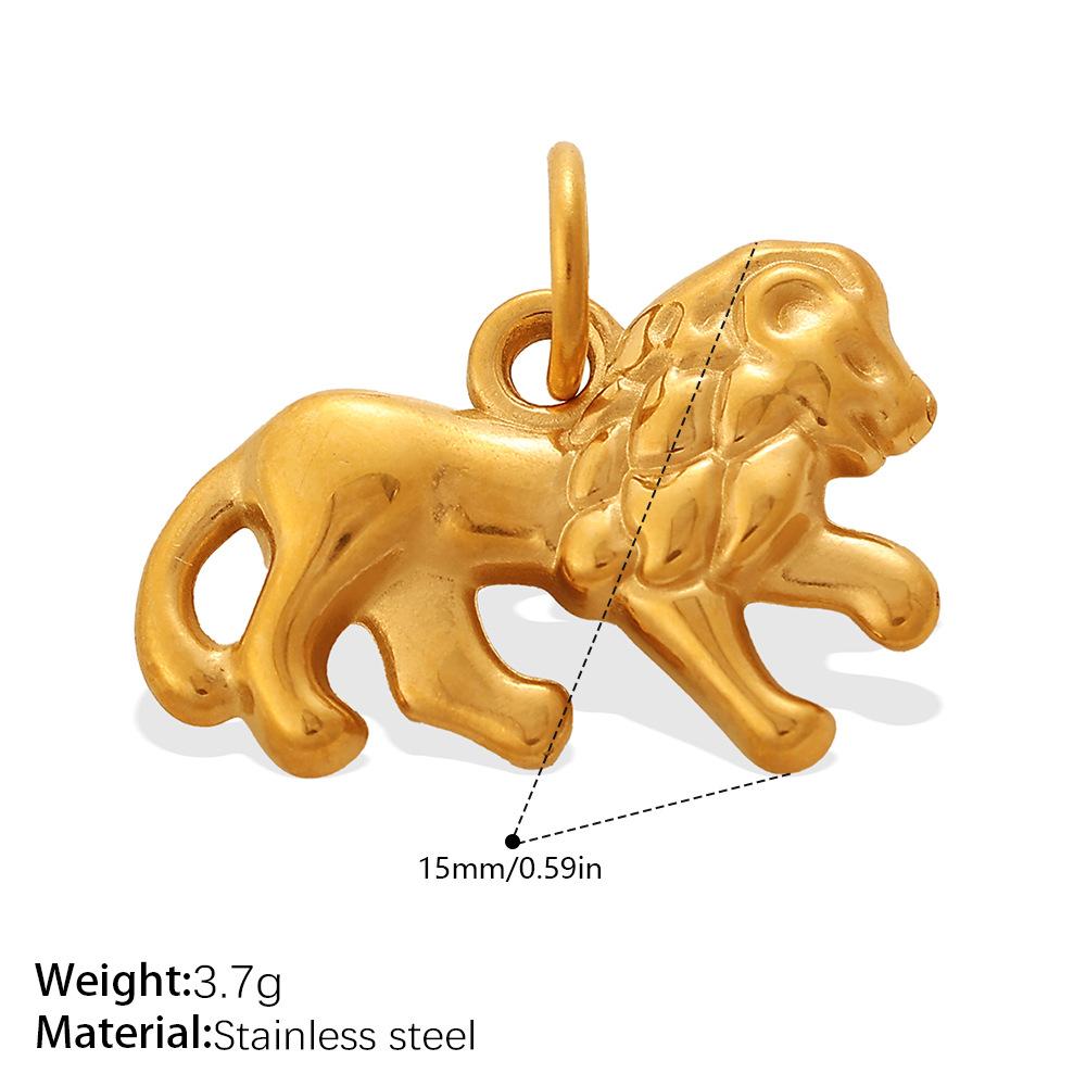 Lucky Cat Cartoon Animal DIY Pendant, 18K Gold Plated Stainless Steel Versatile Charm