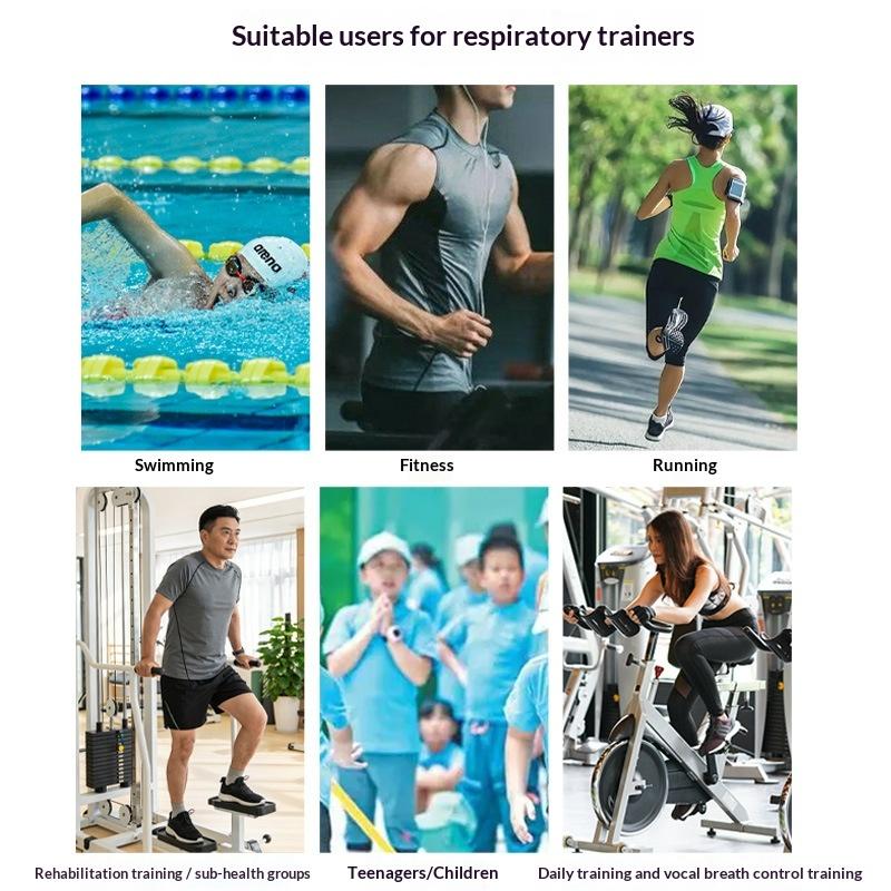 Adjustable 5 Levels Breathing Trainer Portable Lung Exerciser Respiratory Training Device