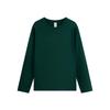Minimalist Fashion Base Layer Women's Autumn Long-Sleeve Pure Cotton Straight-Shoulder T-Shirt Men's Crew Neck Solid Color Basic Couple's Sweatshirt