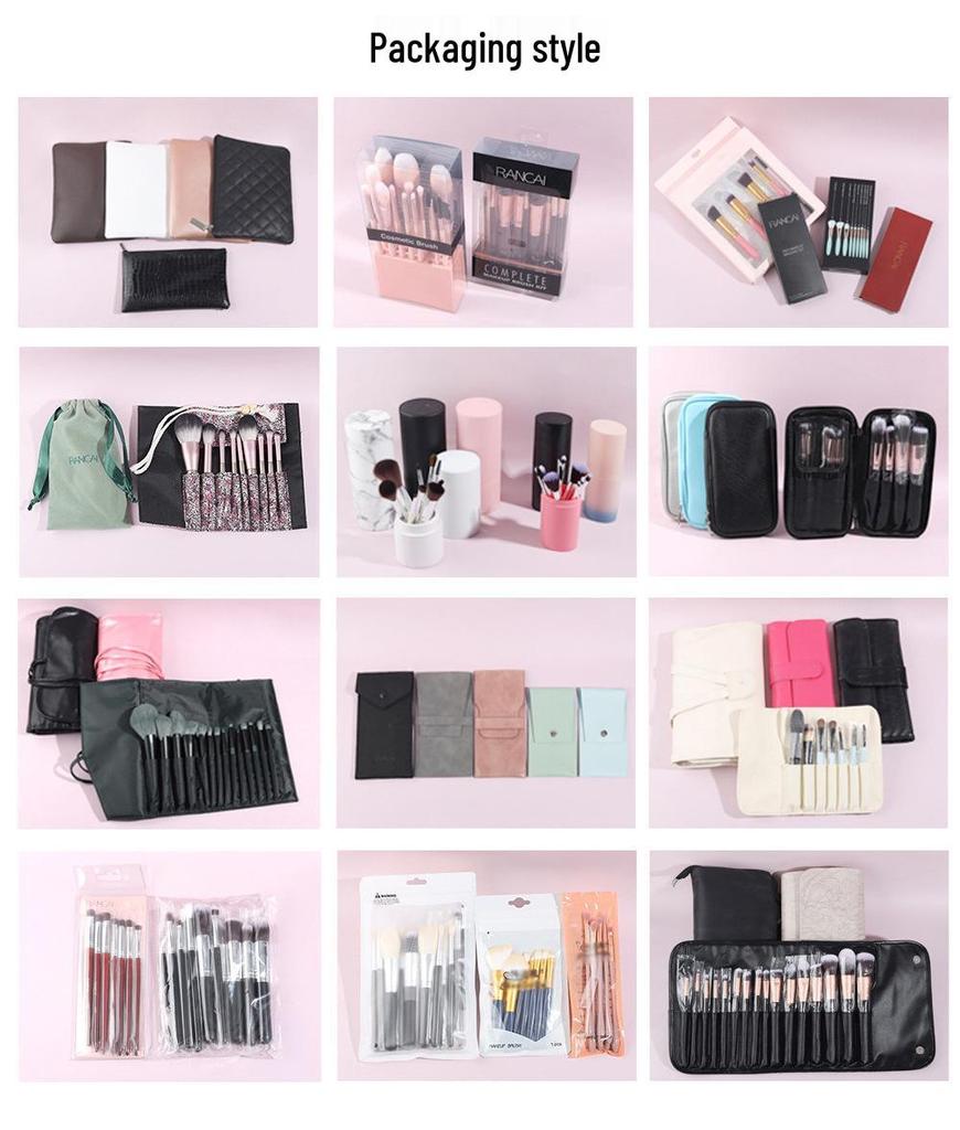 15-Piece Matte Black Makeup Brush Set: Powder & Blush Tools Available Now