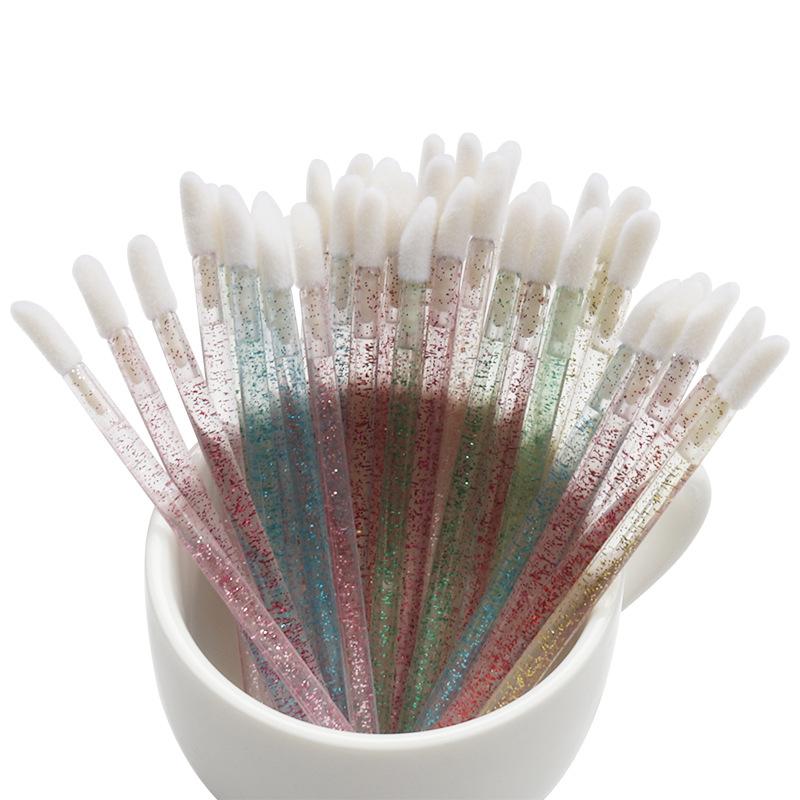 50 STUKS Wegwerp Make-up Kwasten voor Lippen & Wimpers – Draagbare Lippenstift & Wimper Extensions Applicators