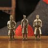 Brasses Chinese Terracotta Soldier Figurine with Antique Bronze Finish for Shelf Decors Study Accent Office Desk Display and Collector Gift