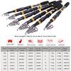 Telescopic Fishing Rod Carbon Fiber Pole with CNC Reel Seat Portable Retractable Fishing Poles