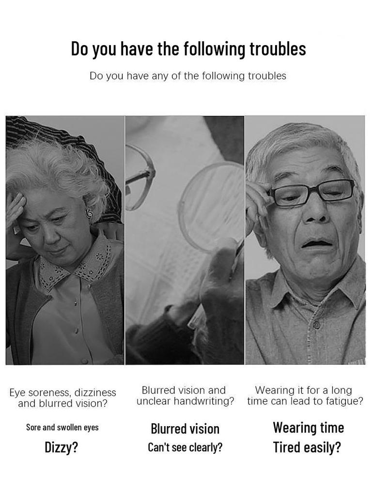 High-Definition Anti-Blue Light Bifocal Folding Reading Glasses for Elderly - Portable and Anti-Fatigue