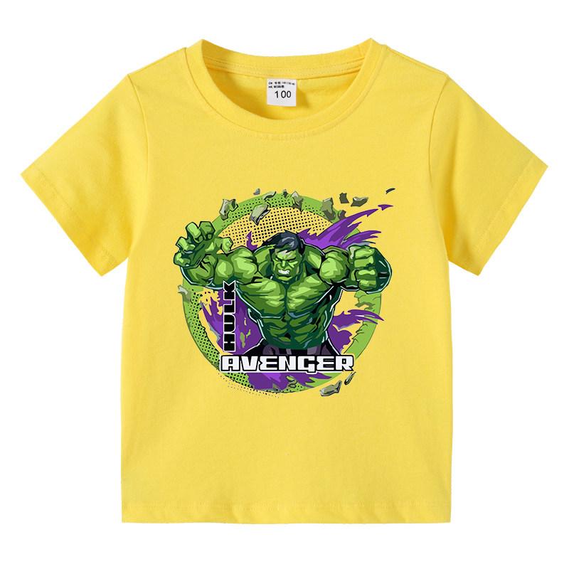 Hulk Hulk Pure Cotton Cartoon Printed Children's T-shirt New Fashionable and Versatile