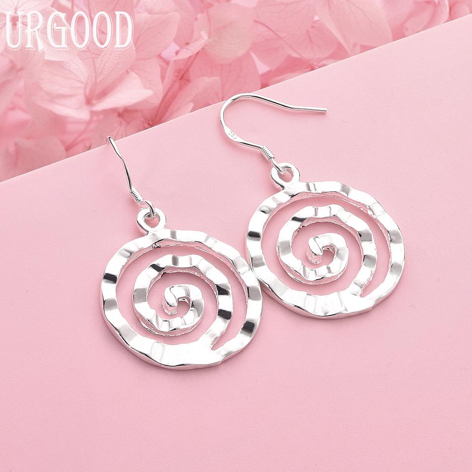 925 Sterling Silver Thread Drop Earrings Wedding Jewelry