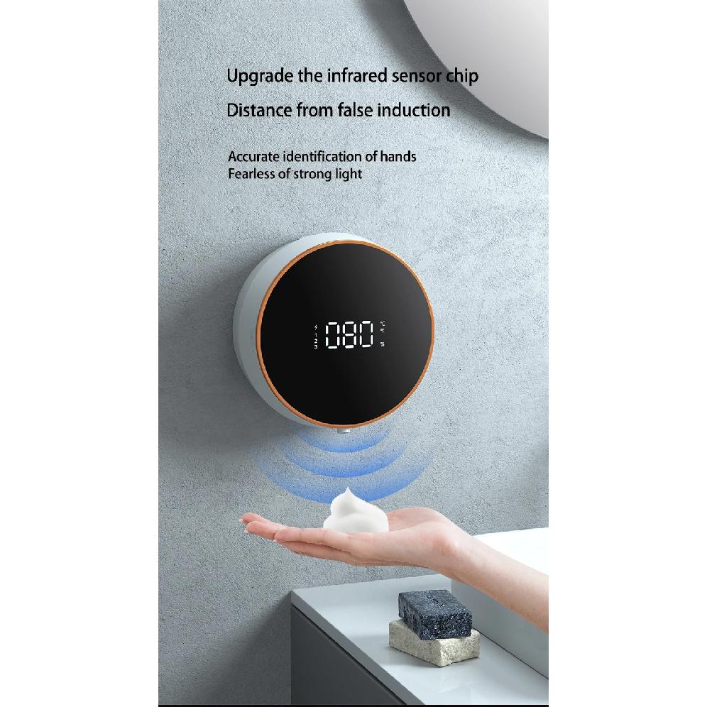 Touchless Automatic Sensor Soap Dispenser Foam Type-C Charging Smart Induction Hand Washer with Temperature Digital Display