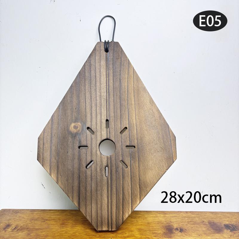 Carbonized Solid Wood Staghorn Fern Hanging Board Wall Mounted Planter For Vertical Garden Chids Hanging Planter