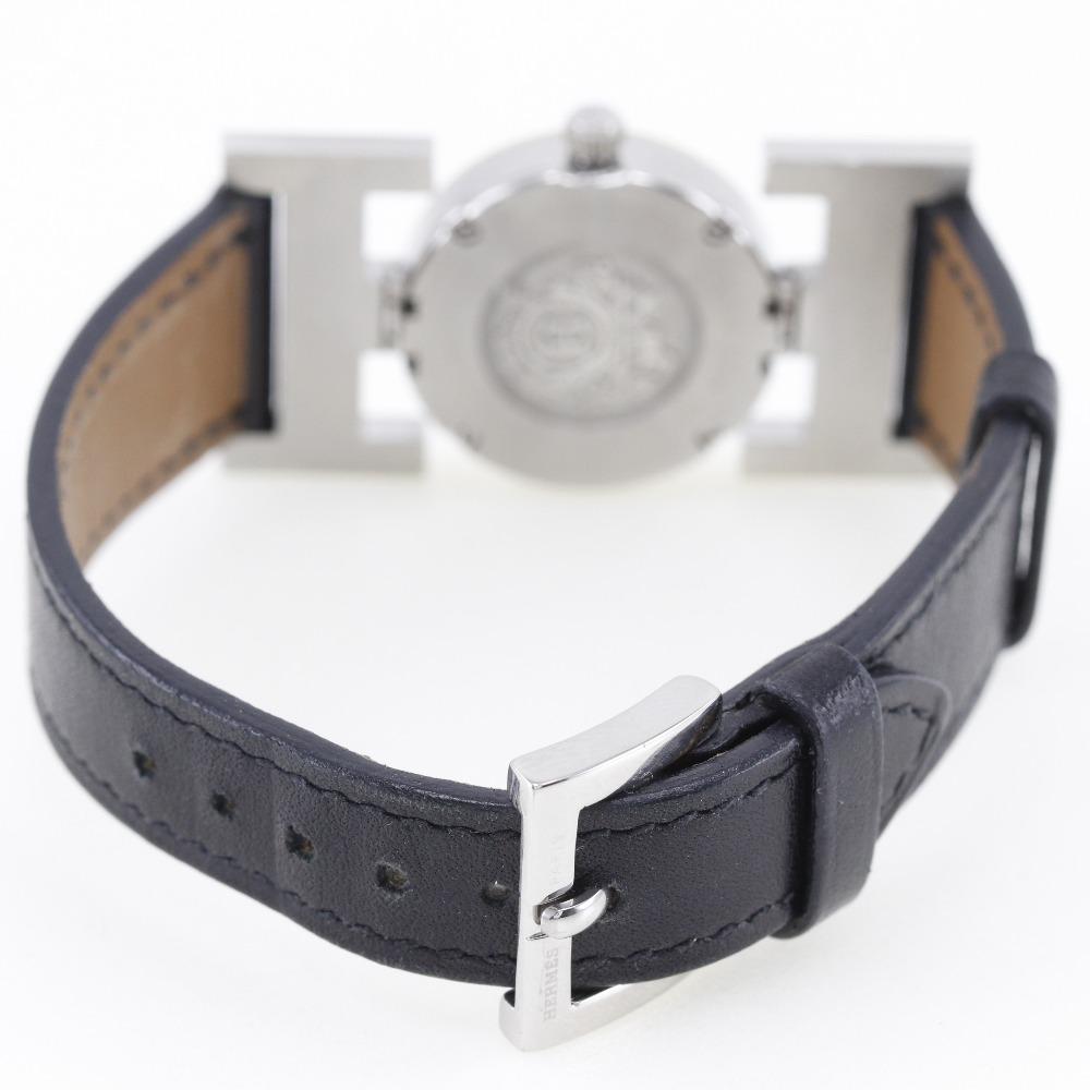 HERMES paprika Watches PA1.220 WhiteDial Stainless Steel/leather Quartz Analog display Women Used
