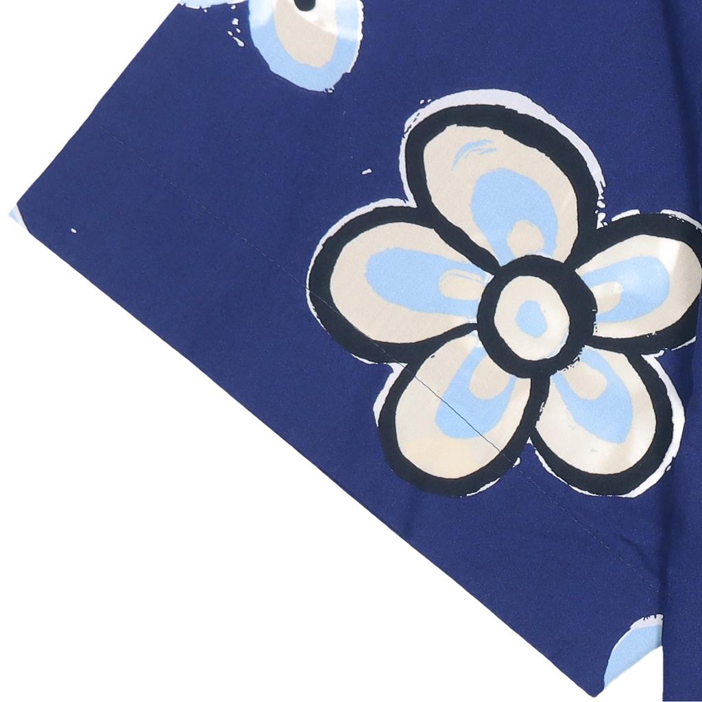 UNIQLO x MARNI Floral Print Short Sleeve Shirt Men shirts Dark-Blue 449637-68