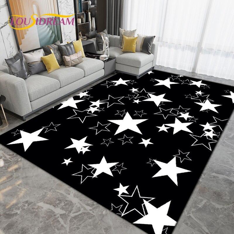 Pentagon Five-pointed Star Area Rug,Carpet Rug for Living Room Bedroom Sofa,Kitchen Bathroom Doormat Non-slip Floor Mat Gifts