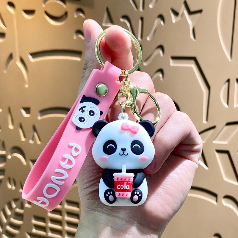 Cute Cartoon Panda Keychain Pendant for Bags & Cars
