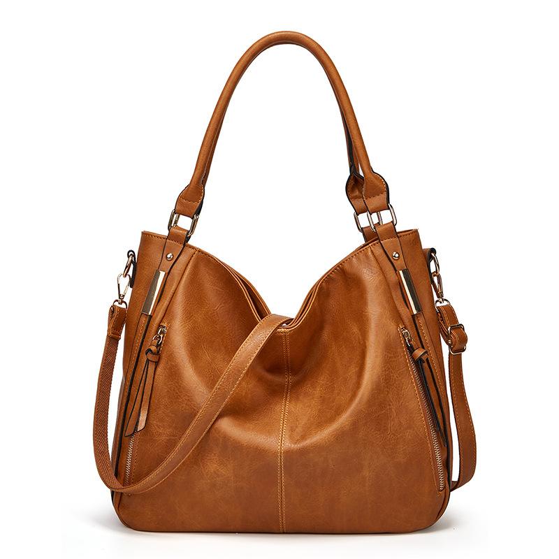 Fashion Women's Soft Leather Large-capacity Shoulder Handbags Hobo Bags Tote Bag