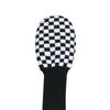 LeFeng Golf Club 3 Pieces Knitted Golf Club Covers 460cc for Driver Fairway Woods No Pom Poms for Hybrids White Covers, (Black Checkered)