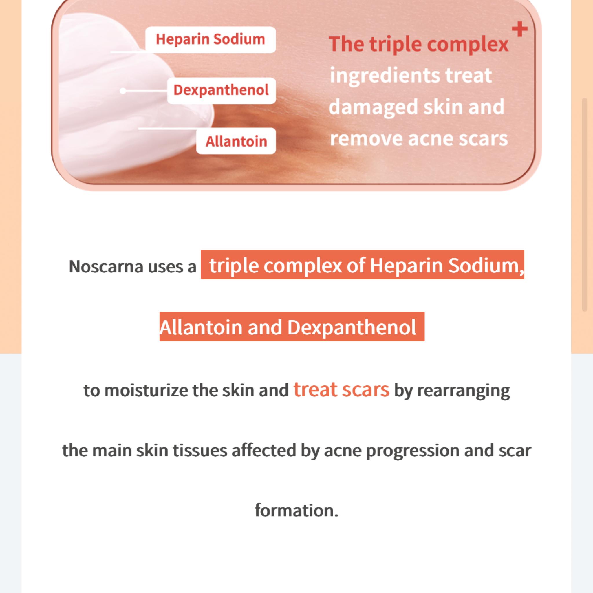 Noscarna Gel Traitement Cicatrices - Chirurgie, Acné, Chéloïdes - 10g - Neuf