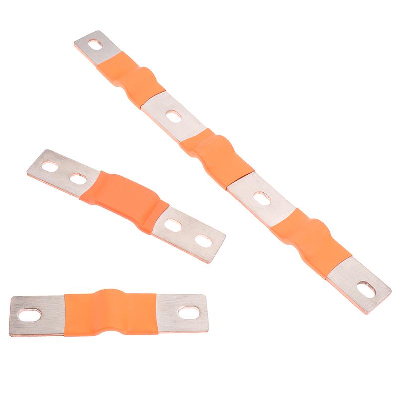 Flexible Busbar 300A 200A Bus Bar Copper Loose Protector With Isolation Battery Connector Conductive Band Elliptic