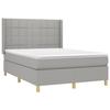 Maison Exclusive - Sommier à lattes de lit matelas LED Gris clair 140x200 cm Tissu