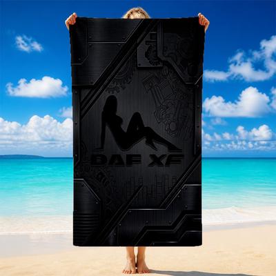 DAF Print Microfiber Beach Towel Sand?Resistant Lightweight Towel For Swimming Outdoor Travel Use