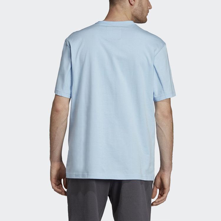 Adidas Originals Trefoil Logo Sport Round Neck Short Sleeve T-Shirt Men Tops Blue DV1929