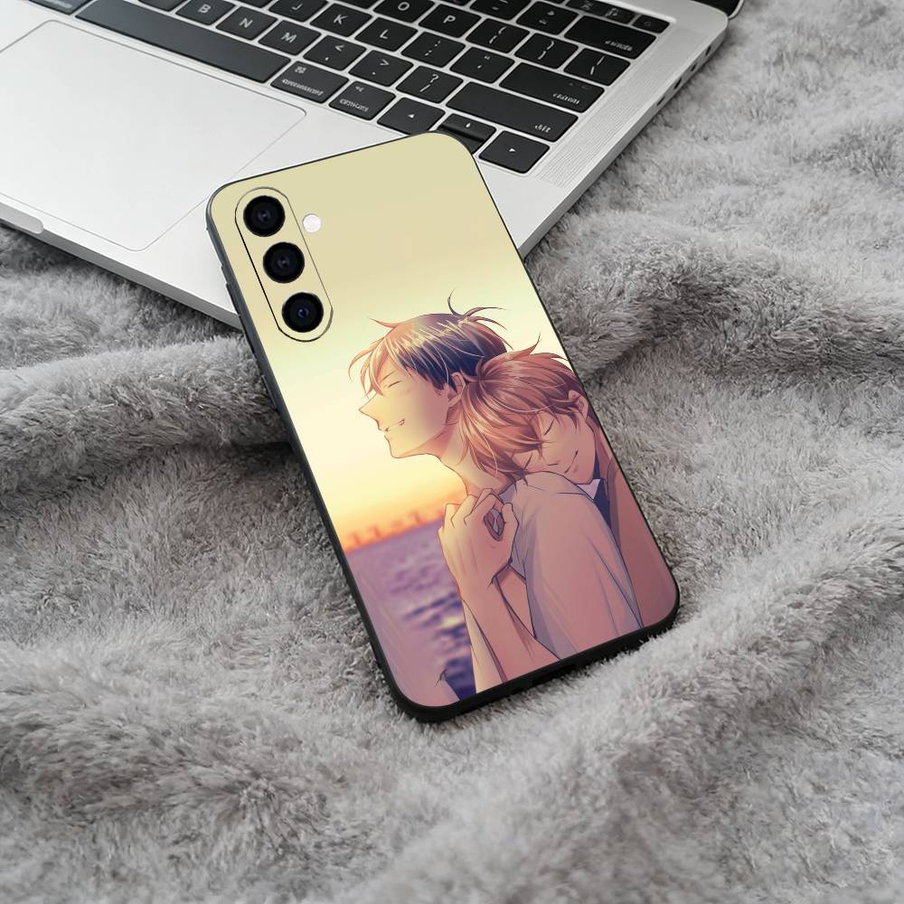 BL- Anime Ritsuka-Mafuyu Sato -Given Weiche Silikon-Handyhülle für Samsung Galaxy A73/A71/A72/A70/A53/A52/A51 - Schwarz