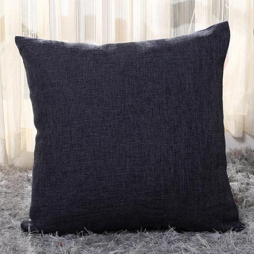 Pillow Case Home Decoration Salon Cushion Cover 50X50 Solid Pillowcase with Zipper Cotton Linen for Sofa Car Chair 45x45 40X40