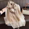 Silk Wool Scarf Shawls and Wraps for Women Foulard Headkerchief Luxury Brand Hijab New Lady Pashmina Scarves Bandana Poncho