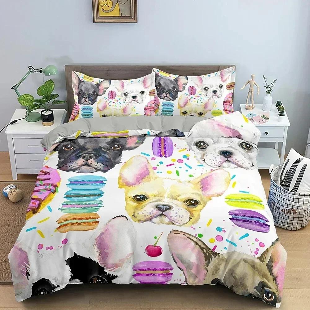 Top Dog Bone Bedding Set Child Duvet Cover Set Bed Set Duvet Cover 220X240 With 12 Pillowcase Comforter Bedding Sets Twin Queen
