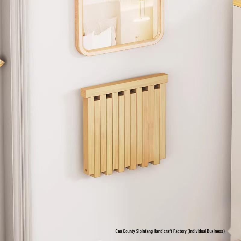 Foldable Wooden Stool: Entryway Shoe Seat, Wall-Mounted Bathroom Chair, Projector Stand