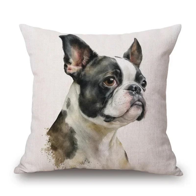 Jack Russell Yorkshire Labrador Dachshund Poodle Dalmatian Pet Dog Poster Art Cushion Cover Pillow Case
